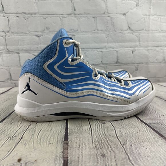 Nike Air Jordan Aero Mania Mens Sz 11.5 UNC TARHEELS Carolina Blue 552313 2013 - Picture 5 of 8